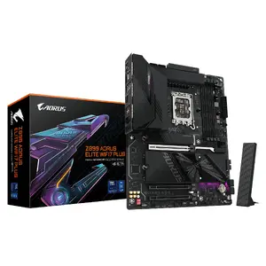 Материнская плата GIGABYTE Z890 AORUS ELITE WIFI7 PLUS, ATX, LGA 1851, DDR5, PCIe 5.0, Wi-Fi 7, 5GbE LAN, USB 4