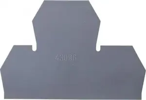 EM Group End Plate for Multi-Level Terminal Blocks, Grey, 50 Pieces