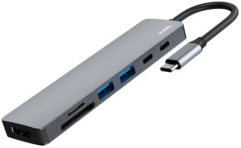 Jcpal Linx USB-C 7-in-1 centrmezgls ar
