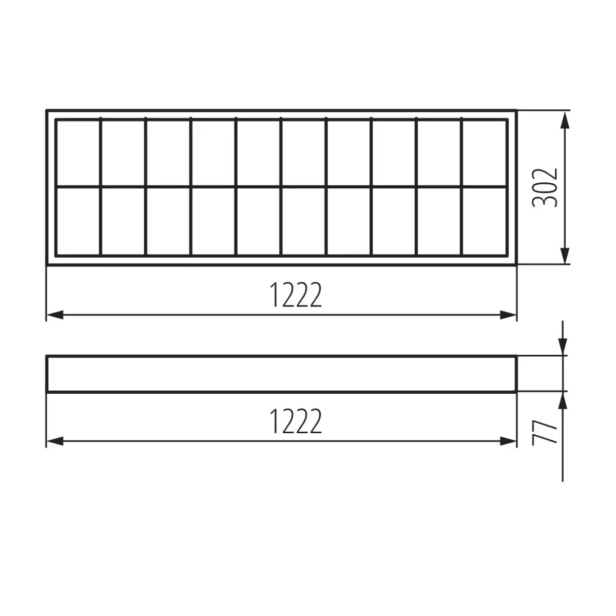 Потолочный растровый светильник Kanlux 31058 G13 Photo 2
