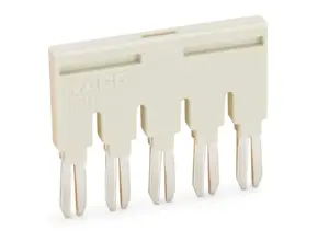 Wago 870-405 5-Way Comb-Style Busbar 18A Light Gray