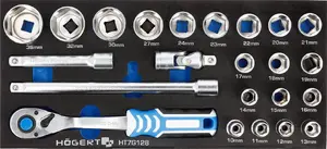 Högert Technik 23-piece socket wrench set HT7G128