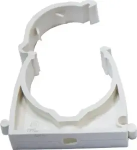 Marmat UZ 47 Locking Pipe Clamp for Smooth Pipes, White, 2 Pieces