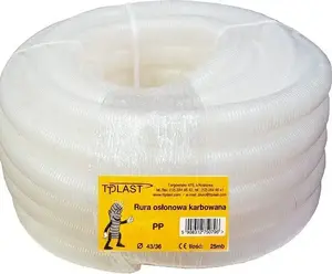 TTPLAST RKLF 43/36 gofrēta caurule, caurspīdīga, 43mm, 25m