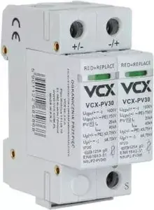 Устройство защиты от перенапряжений VCX DC C2P 1000 PV30 Тип 2 1000В DC 2П 20кА/40кА для фотоэлектрических систем