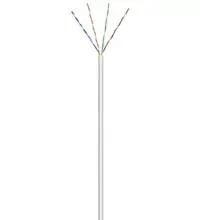 Сетевой кабель Goobay Cat6 U/UTP, 4x2xAWG24/7, 100 м, серый