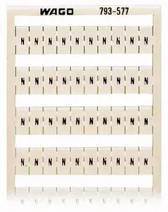 Wago 793-577 Terminal Block Markers, 100 Pieces, White
