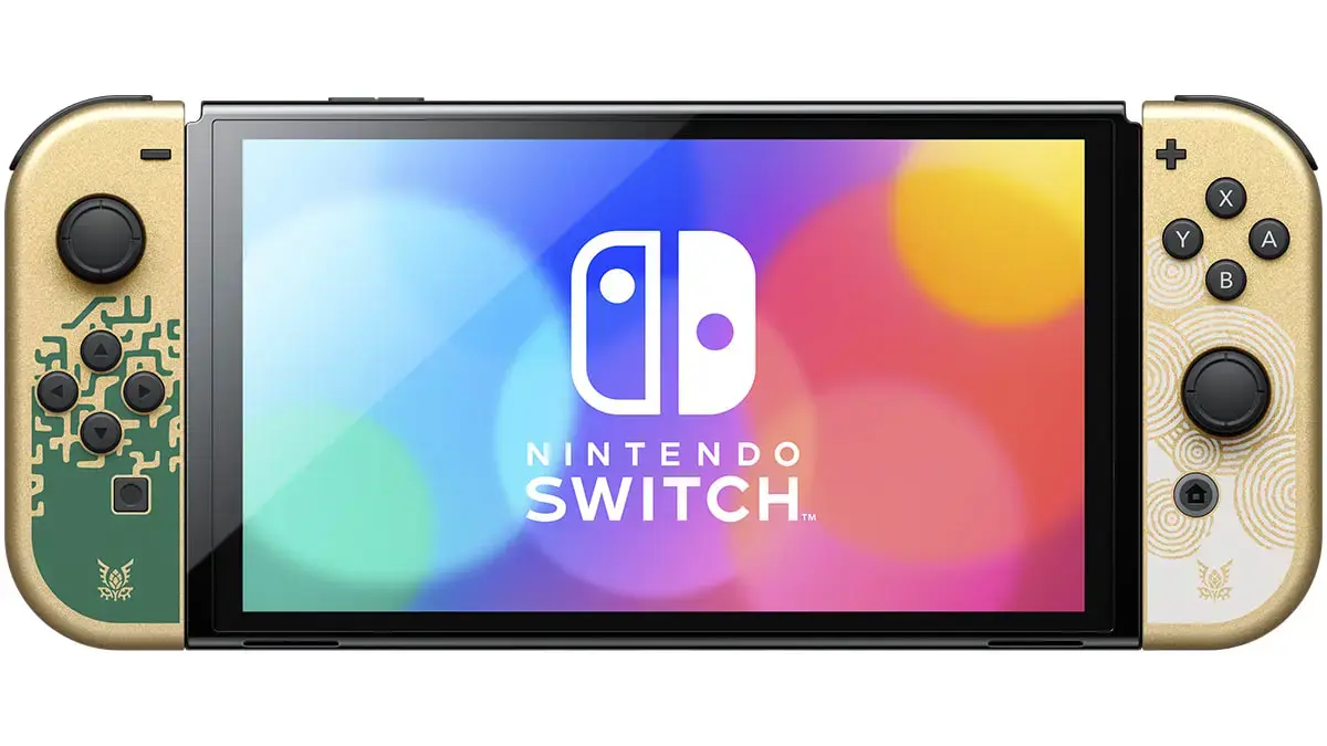 Portatīvā konsole Nintendo Switch OLED 64 GB zelta krāsā Photo 2