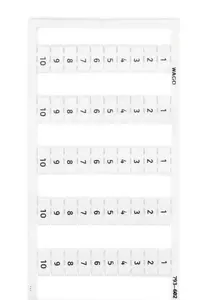 Wago 793-602 Terminal Block Markers, White, 100 Pieces