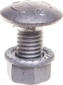 Shumee Mushroom Head Bolt with Serrated Flange Nut M10x20, 100 Pieces