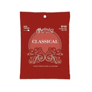 MARTIN STRINGS M160 Classical Guitar Strings, Hard Tension, Nylon, 6-Piece Set