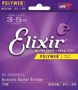 ELIXIR STRINGS 11100 Acoustic Guitar Strings, 6-Piece Set