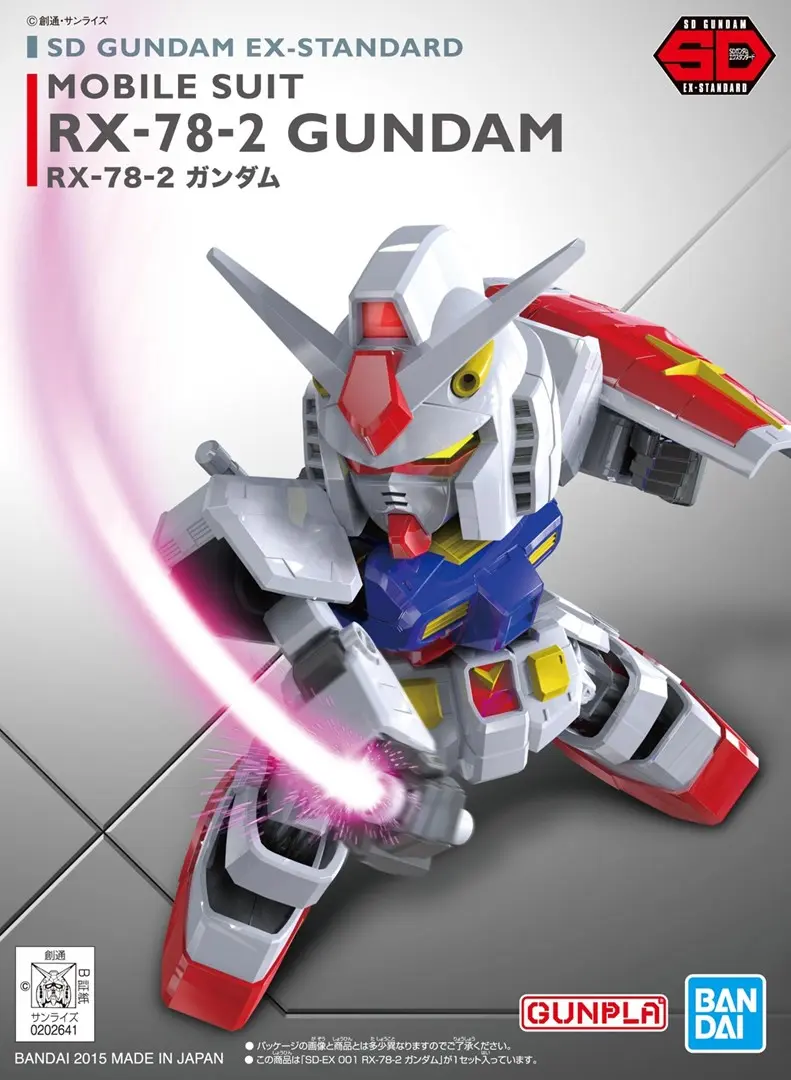 GUNPLA SDEX RX-78-2 GUNDAM saliekamais modelis
