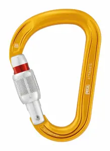 Petzl ATTACHE D-shaped Locking Carabiner with Keylock Gate