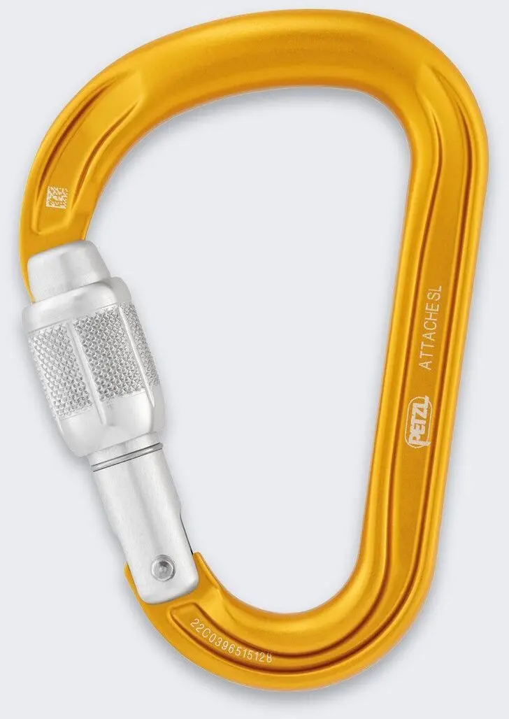 Petzl ATTACHE D-veida karabīne ar skrūvējamu