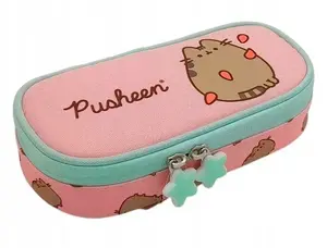 Defort Pusheen ovāls penālis ar 1 rāvējslēdzēju un 1 atloku rozā