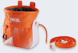 Мешочек для магнезии Petzl Sakapoche оранжево-белый
