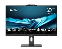 MSI PRO AP272P 14M-1085XEU All-in-One PC, 27" FHD Anti-Glare, Intel Core i3-14100, 16GB RAM, 512GB SSD, No OS, Black