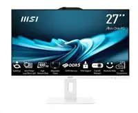 MSI PRO AP272P 14M-1086XEU All-in-One PC, 27-inch FHD Anti-Glare, Intel Core i3-14100, 16GB RAM, 512GB SSD, No OS, White
