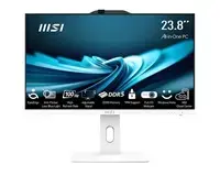 MSI PRO AP242P 14M-1091XEU All-in-One PC, 23.8" FHD Anti-Glare, Intel Core i3-14100, 16GB RAM, 512GB SSD, No OS, White