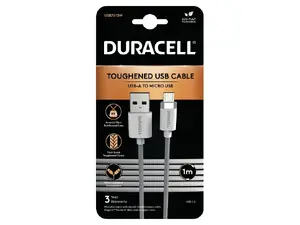 Duracell USB7013W USB-A to Micro USB Braided Cable 1m White