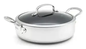 GreenPan Premiere Gourmet Frying Pan, Round, Stainless Steel