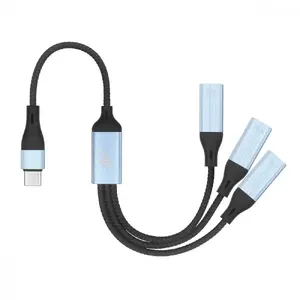 TB USB C Splitter AKTBXKUCC3C30FB with 3x USB-C Ports