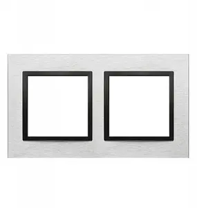 Kontakt-Simon Simon 54 Nature Double Frame, Inox Black