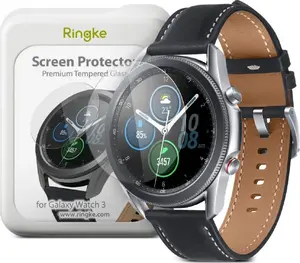 Ringke ID Tempered Glass Screen Protector for Samsung Galaxy Watch 3 45mm, 4-Pack