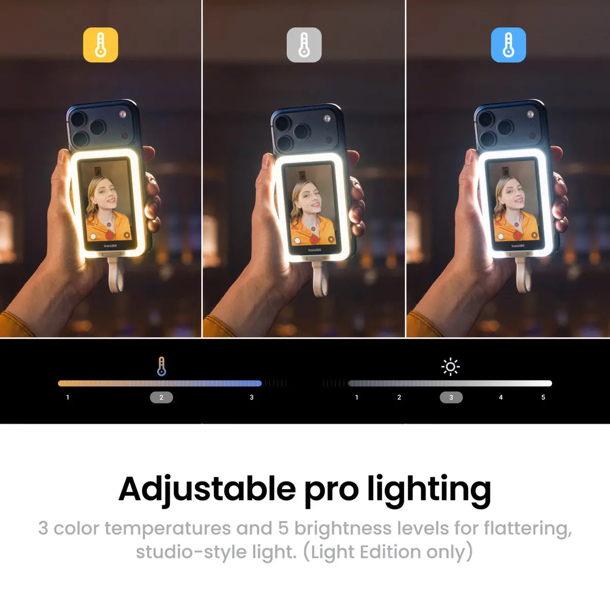 Insta360 Snap Selfie Screen with Light for Smartphones Photo 4