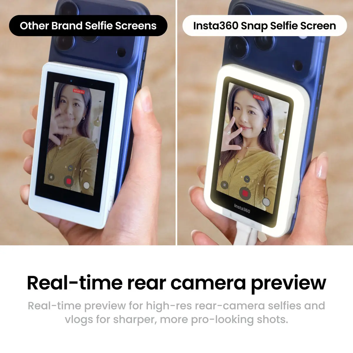 Insta360 Snap Selfie Screen with Light for Smartphones Photo 5