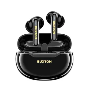 Buxton BTW 7200 Black Tuya In-Ear Wireless Earphones with Charging Case, Bluetooth 5.4, IPX6