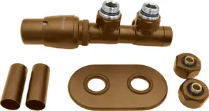 Deante AGI_CZL1 Thermostatic Valve for Bathroom Radiator, Left-Hand Version