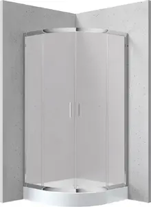 Deante KYPZ651K Semi-circular Shower Enclosure with Shower Tray 90x90 cm