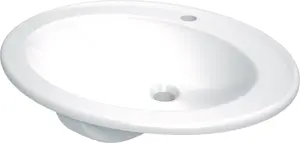 Deante CGR 6U6B Inset Ceramic Washbasin with Tap Hole
