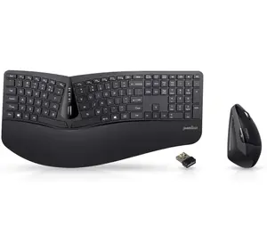 Perixx PERIDUO-605 Ergonomic Wireless Keyboard and Mouse Set Black