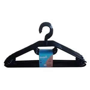 keeeper Arvid Clothes Hangers, Plastic, 10 Pieces, Black
