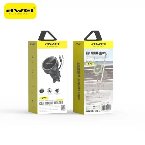 Автодержатель Awei X73 MagSafe для вентиляции Photo 2