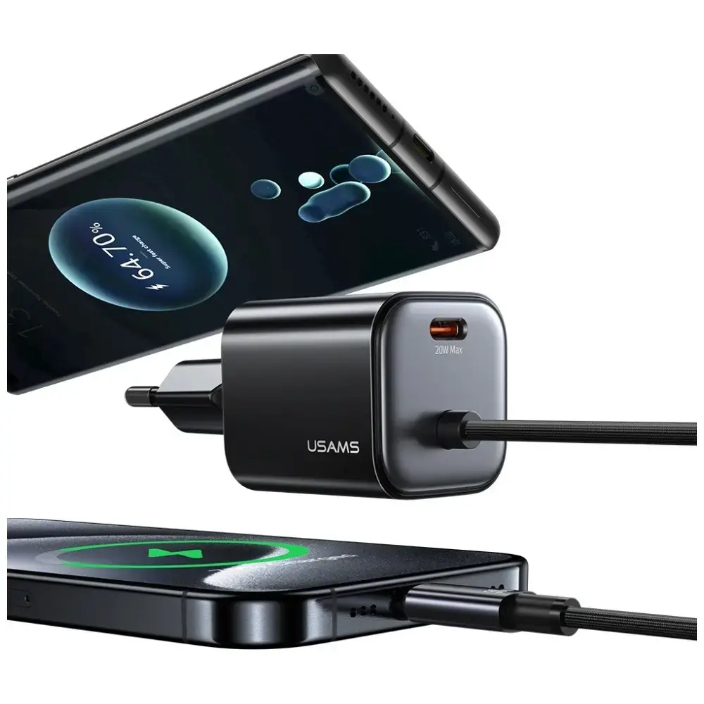 Сетевое зарядное устройство Usams 20W GaN Photo 5