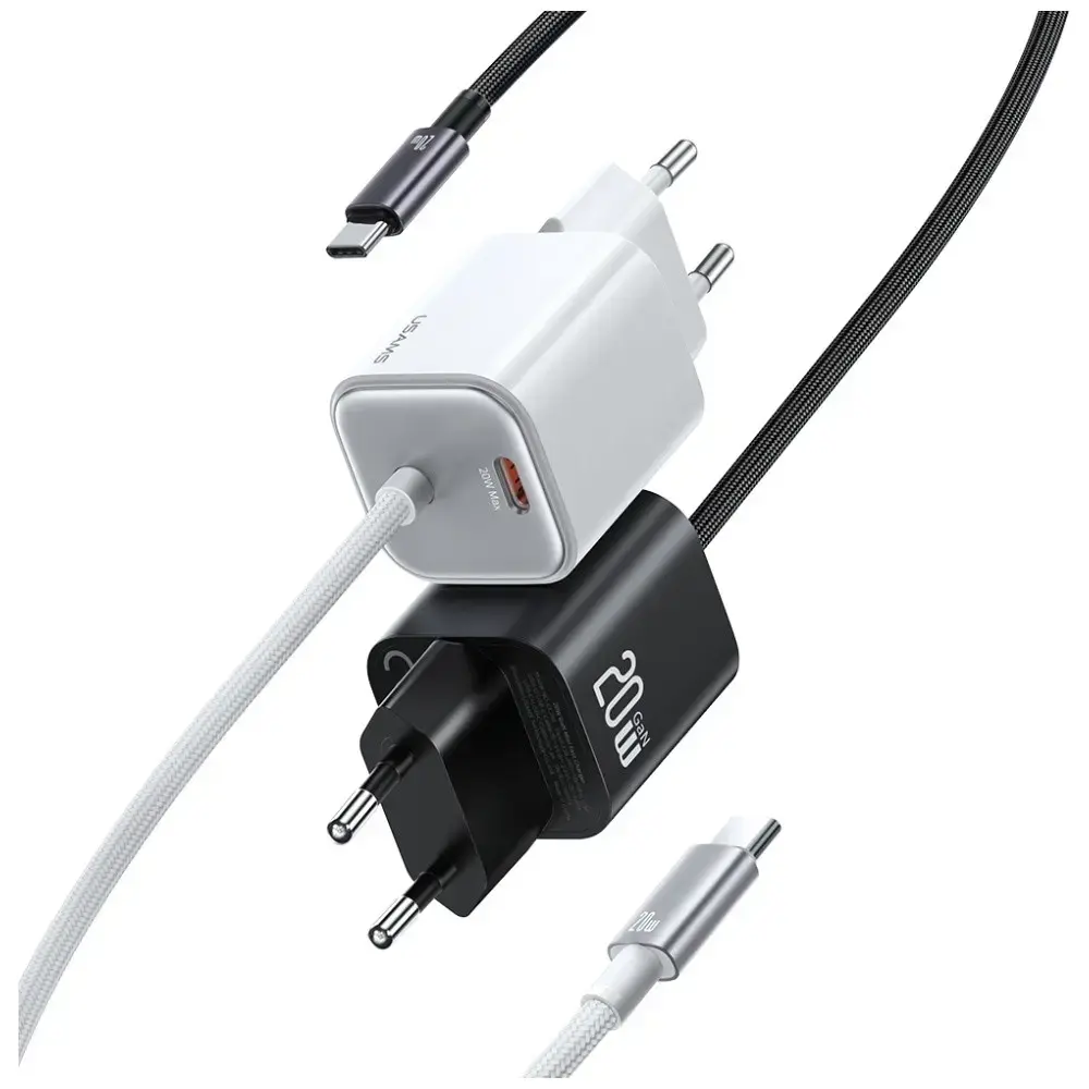 Сетевое зарядное устройство Usams 20W GaN с кабелем Photo 3