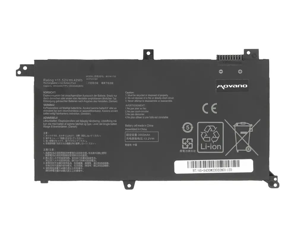 Movano B31N1732 akumulators Asus Vivobook S430, X430U, K430 Photo 5
