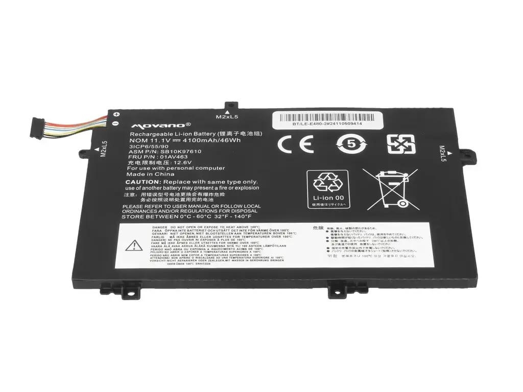 Movano Battery for Lenovo L480 L490 L580 L590 L14 L15 Photo 3