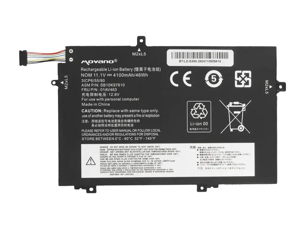 Movano Battery for Lenovo L480 L490 L580 L590 L14 L15 Photo 5