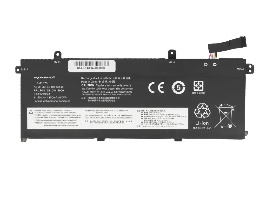 Movano L18M3P73 Battery for Lenovo ThinkPad T490 T495 P43s P14s Photo 5