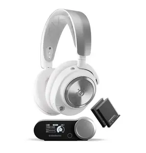 SteelSeries Arctis Nova Pro Wireless spēļu austiņas PlayStation un PC, baltas
