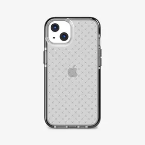 Tech21 Evo Check Protective Cover for Apple iPhone 13, Black and Transparent