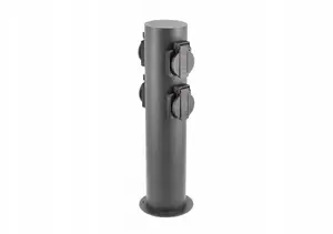 GTV CORTA-P 36 Garden Power Post, 4x Schuko Sockets, IP54, 3500W, Graphite