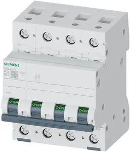 Siemens 5SL6432-6 Miniature Circuit Breaker, 4-Pole, B-Curve, 32A, 6kA