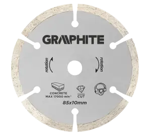 GRAPHITE 55H550 Segmented Diamond Blade 85x10mm