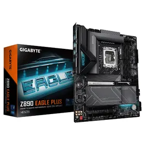 Материнская плата GIGABYTE Z890 EAGLE PLUS, Intel LGA 1851, DDR5 9466МГц, PCIe 5.0 M.2, 2.5GbE LAN, USB4